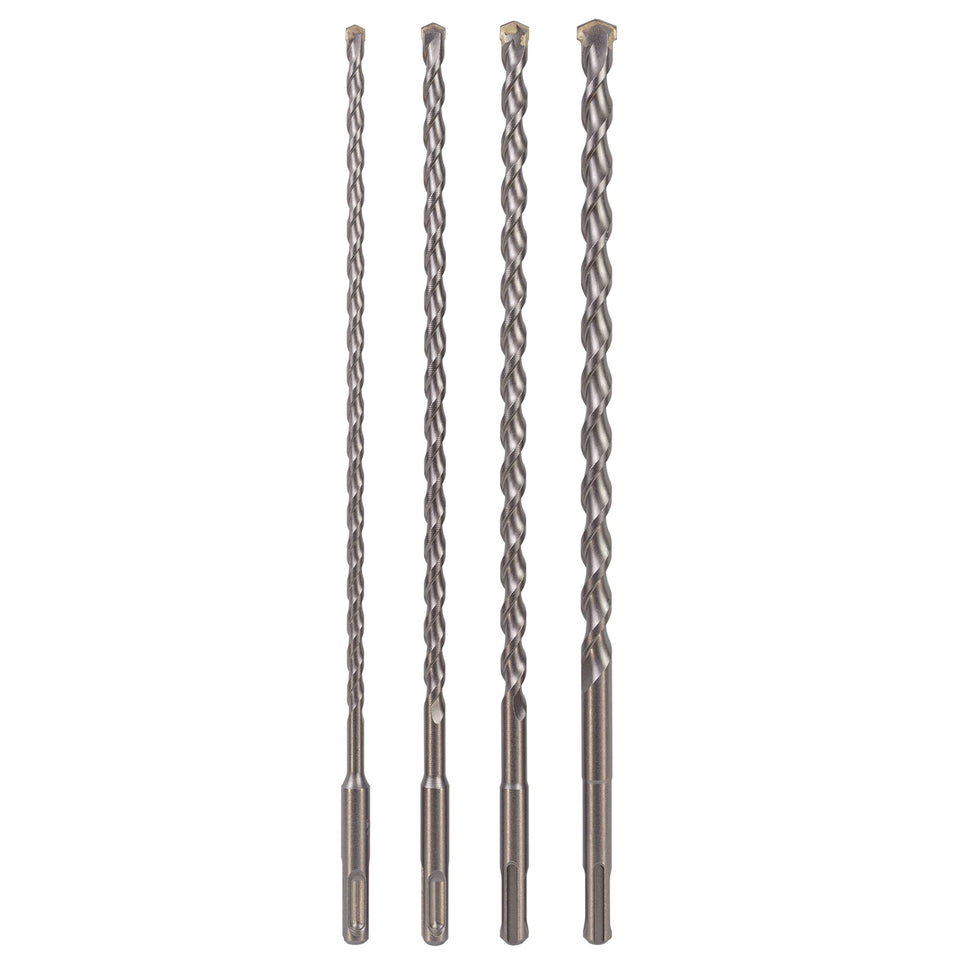 Sabre Tools SDS Plus drill bit set 12in 4-piece, ready for fast masonry holes.