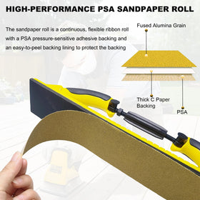SACKORANGE 2-3/4 inch wide sanding rolls designed for versatile handheld or block sanding.