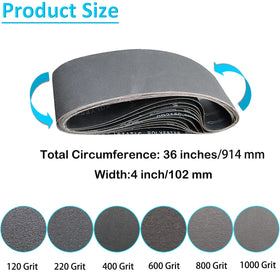 SACKORANGE 240 grit belt for smoothing metal and plastic surfaces.