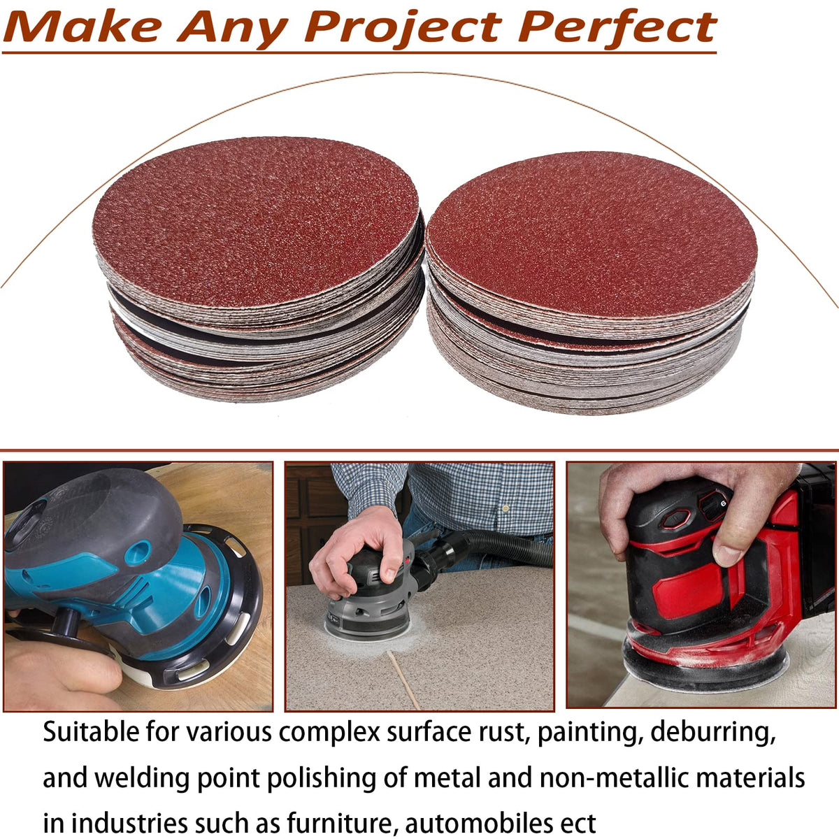 SACKORANGE 6-inch PSA discs 240 grit for final surface refinement