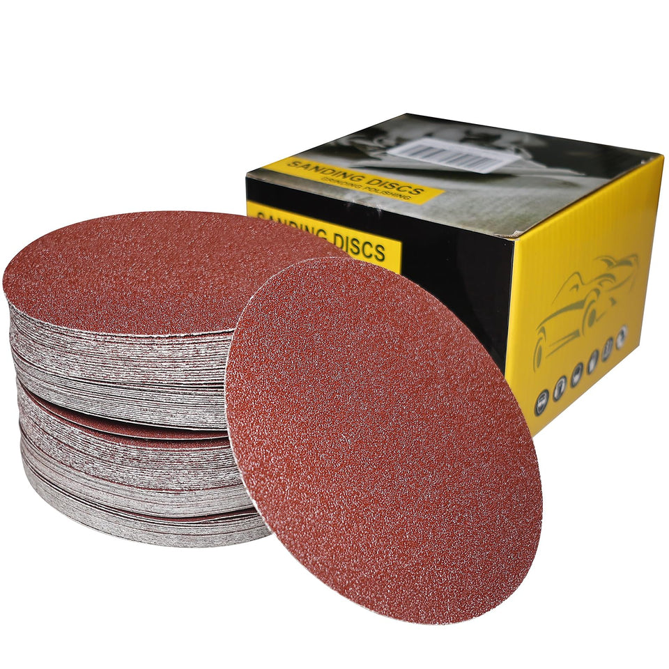 SACKORANGE 6-inch PSA sanding discs 60 grit for fast wood prep and auto finishing