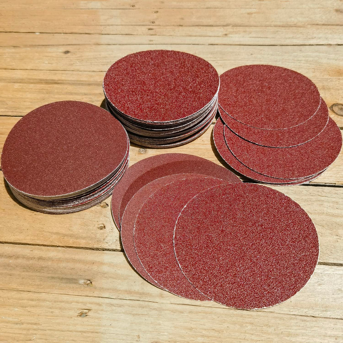 SACKORANGE 6-inch discs used for consistent finishing on various materials