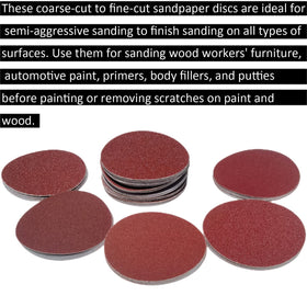 SACKORANGE sanding disc pack shows mixed grits for versatile prep and finishing tasks