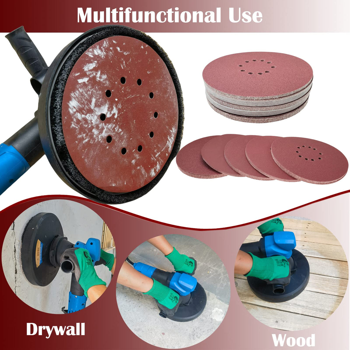 SACKORANGE 120 grit disc delivers consistent results on drywall and furniture prep.