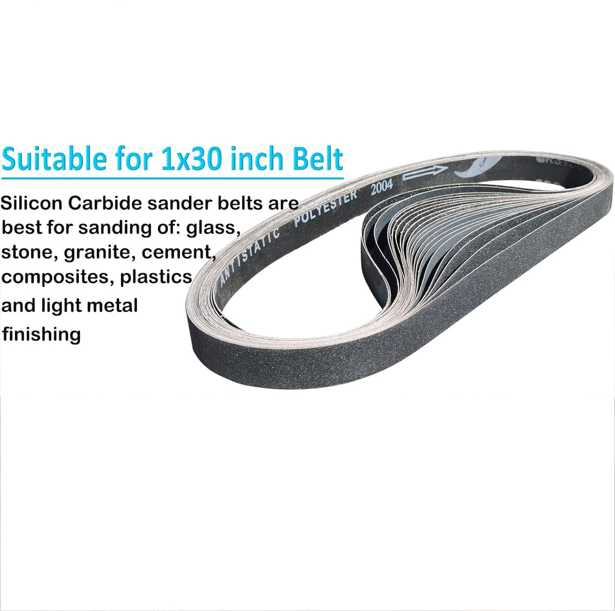 SACKORANGE 800-grit belt for fine finishing and detail work.