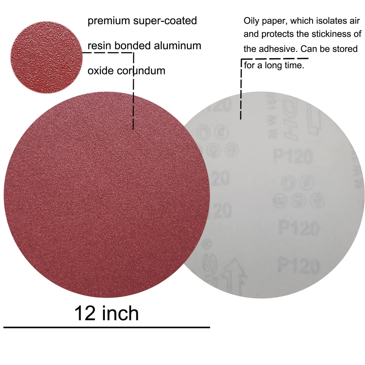 Sackorange 120-grit disc improves prep for paint or varnish on woodworking projects.