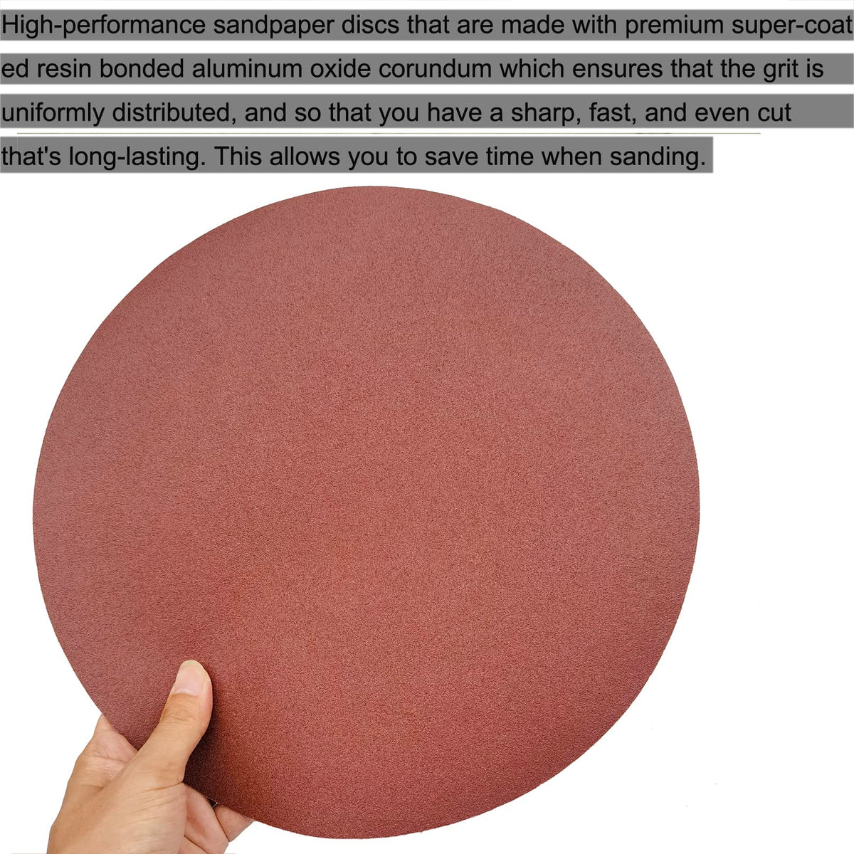 Sackorange 180-grit disc delivers finer finish on furniture or automotive prep tasks.