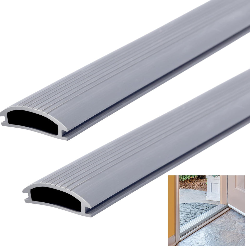 Sacubee 36-inch vinyl under-door seal for gray thresholds provides flexible weatherproofing against drafts