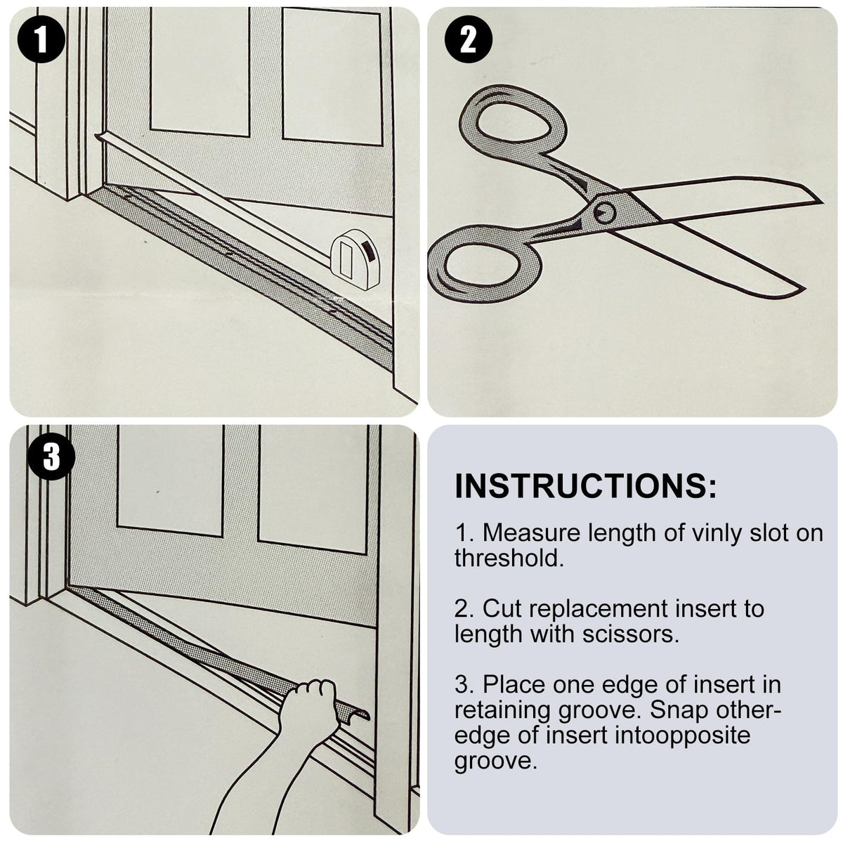 Two-pack Sacubee 36-inch replacement inserts ready for standard doors