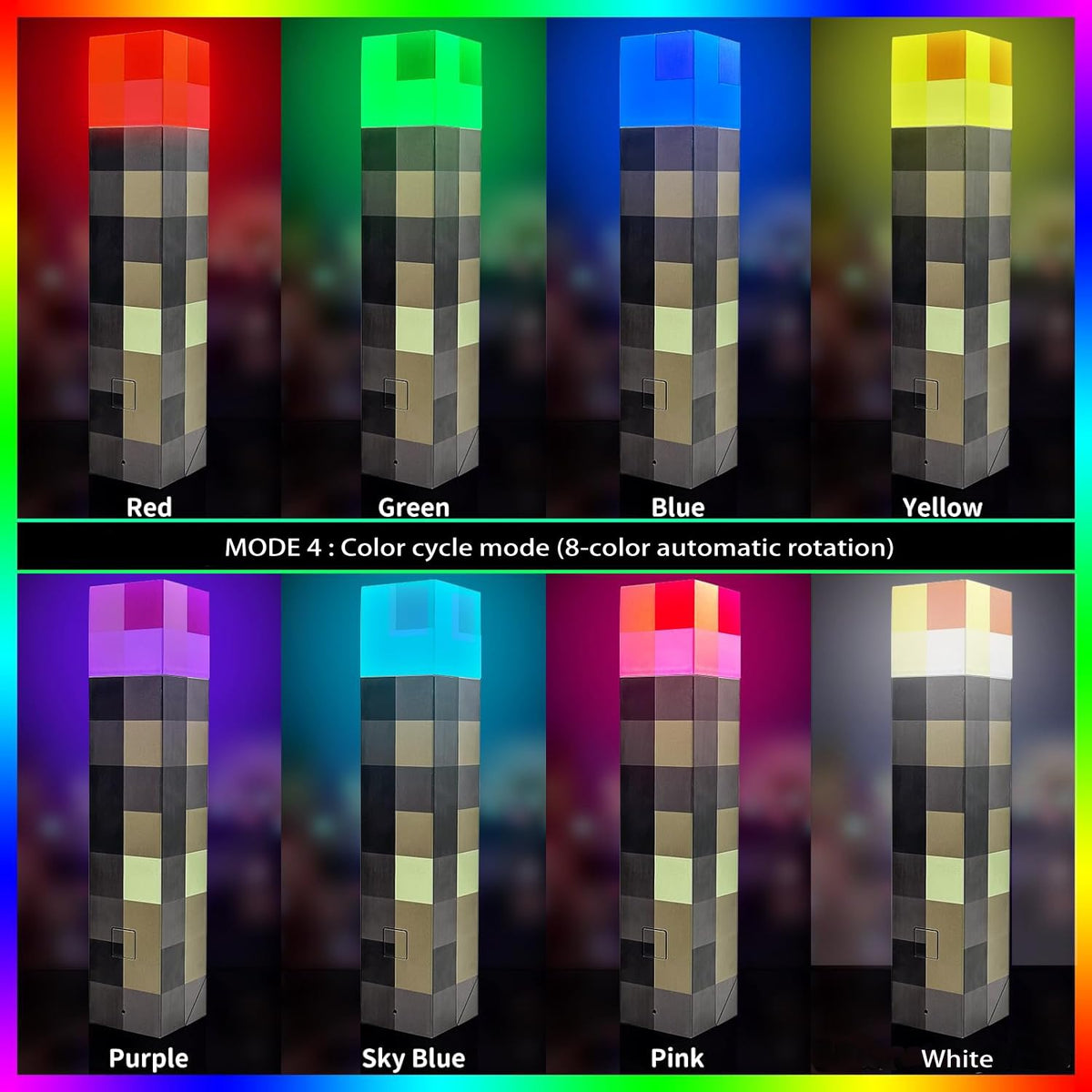 Saderoy 7-color switch enables mood lighting for any room.