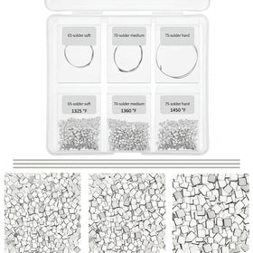 Sadnyy silver solder chips 2x2mm for precise jewelry repairs.