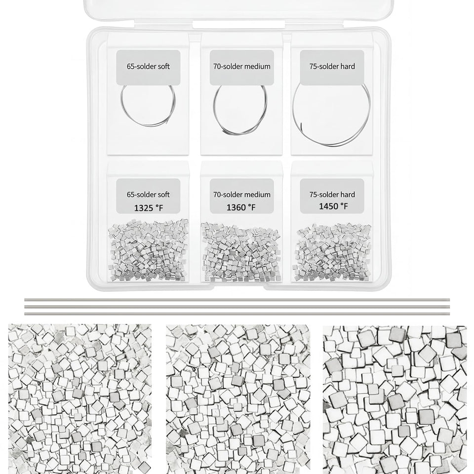 Sadnyy silver solder chips 2x2mm for precise jewelry repairs.