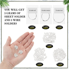 Sadnyy 2x2mm chips with E, M, H melting points for quick selection.