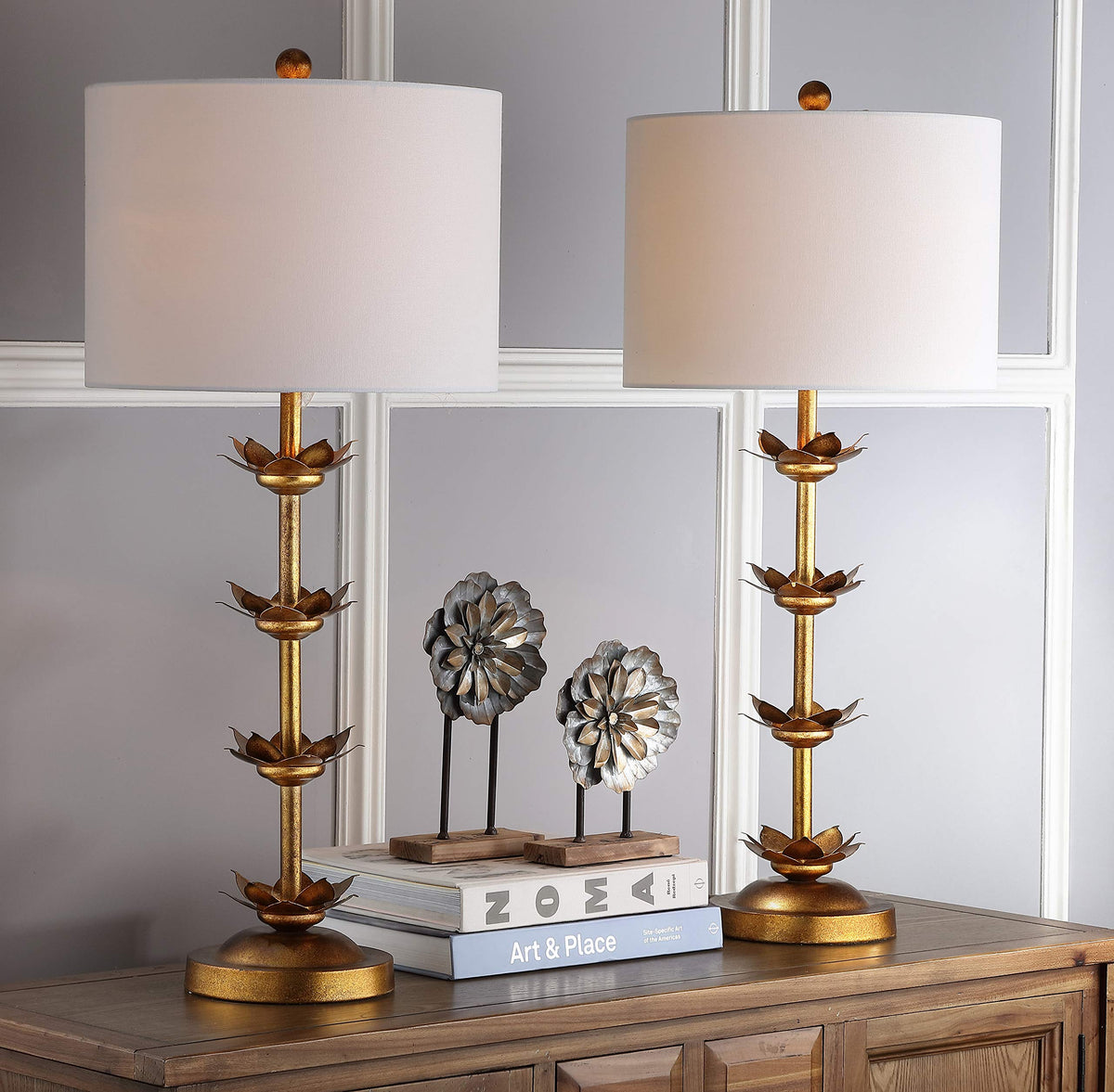 SAFAVIEH Lani LED bulbs included deliver bright warm illumination