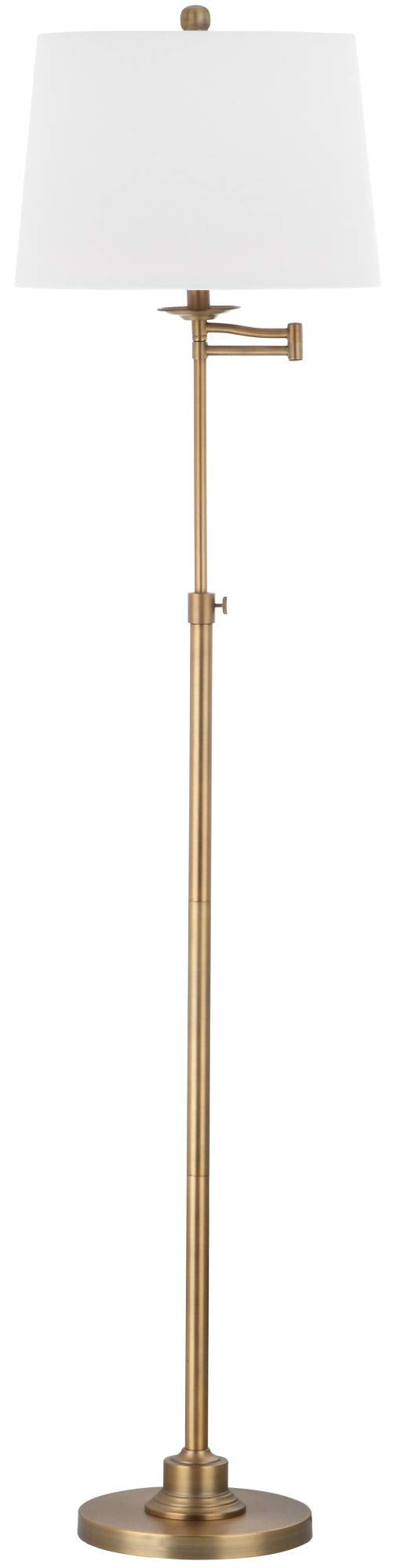 SAFAVIEH Nadia floor lamp with gold base and swing arm for versatile lighting