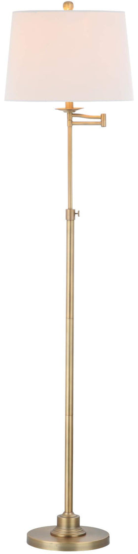 Gold-toned Nadia lamp swing arm highlighting adjustable light direction