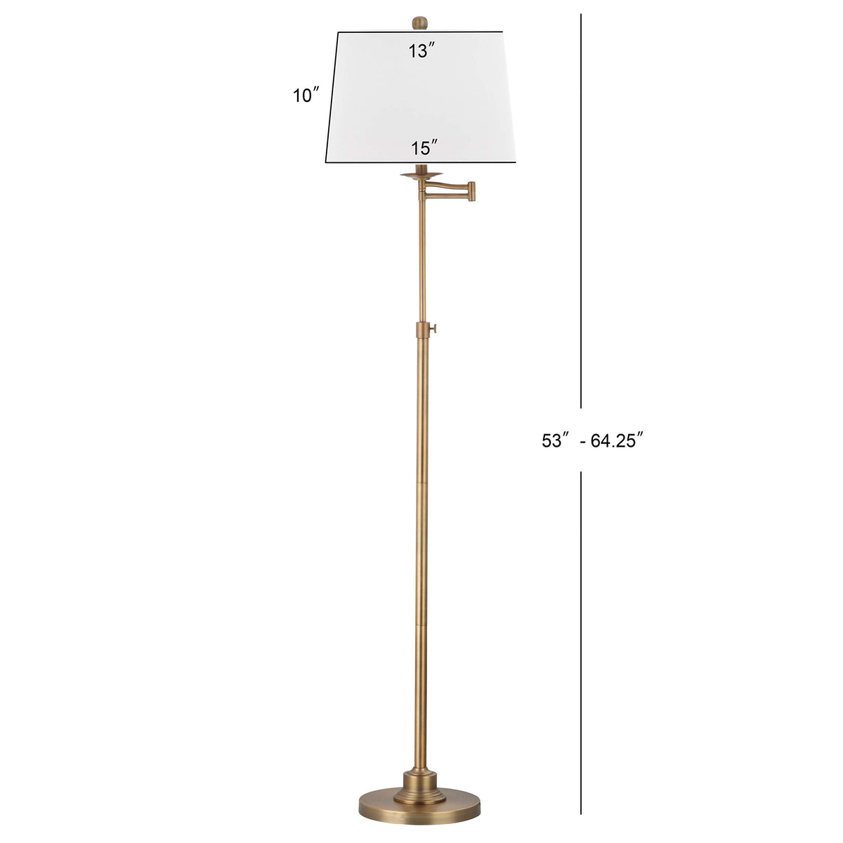 Nadia lamp features white cotton shade diffusing warm light