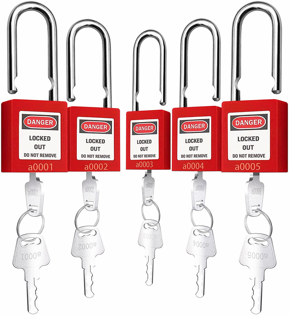 SAFBY lockout 5pcs set product shot with identical keys for synchronized lockouts