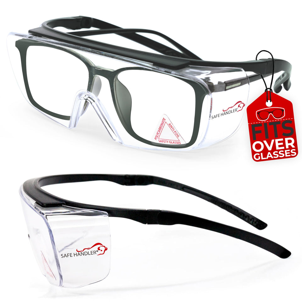 Safe Handler Duarte over-glasses with clear lens for all-day wear