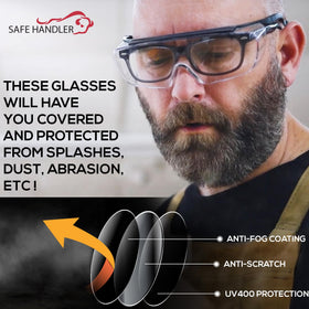 Safe Handler Duarte polycarbonate lenses show rugged, impact-resistant material