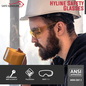 SAFE HANDLER Hyline safety glasses deep universal-fit temples for full protection