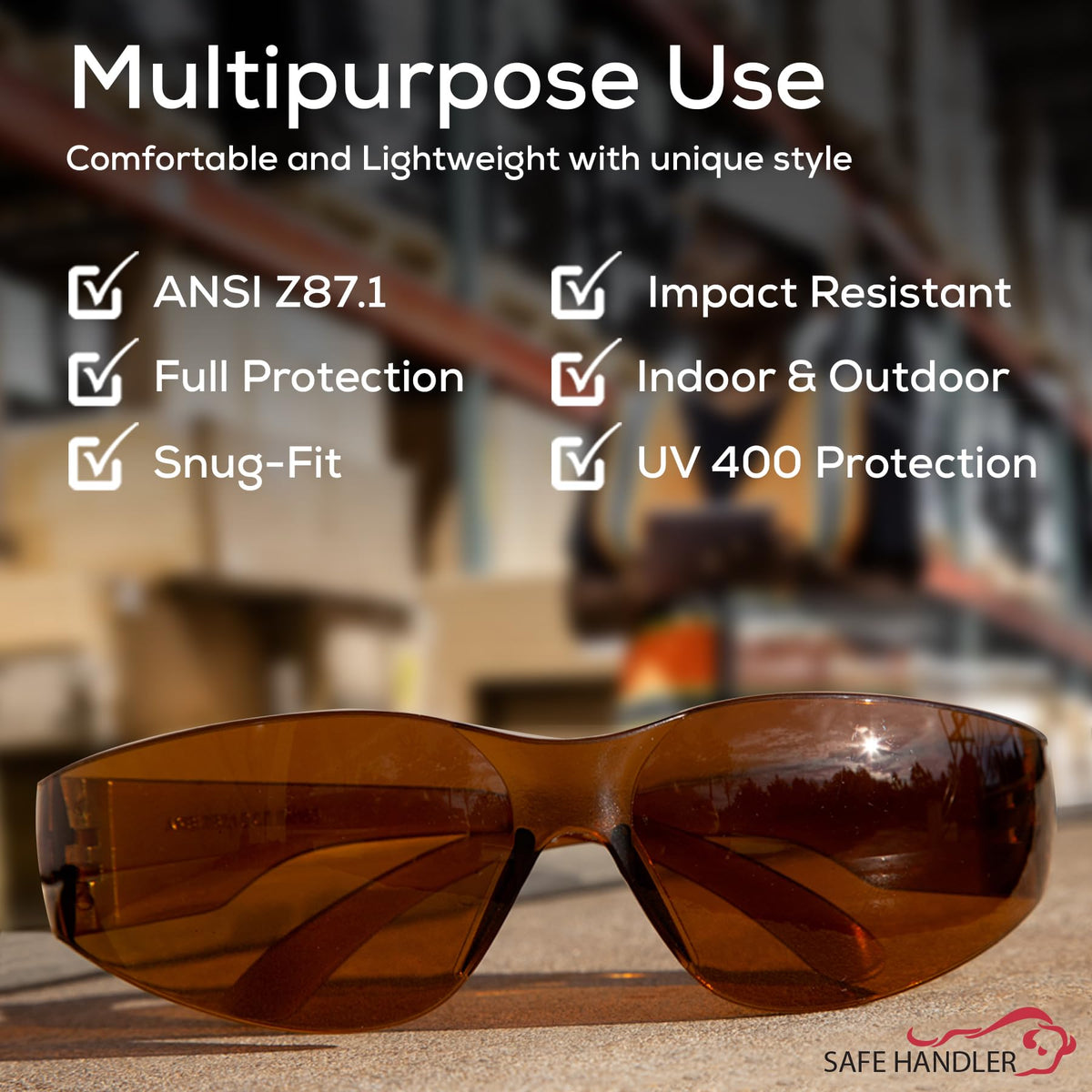 SAFE HANDLER Hyline safety glasses protect against dust and particles