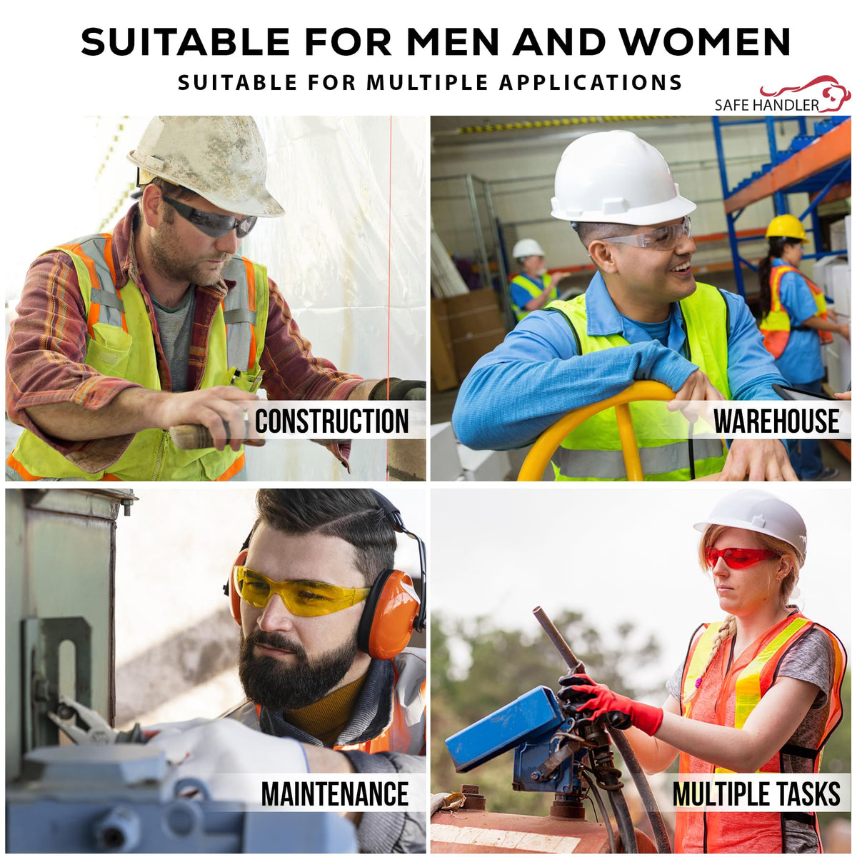 SAFE HANDLER Hyline safety glasses lightweight design for all-day comfort