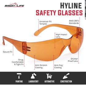 SAFE HANDLER Hyline safety glasses polycarbonate lenses for durable protection