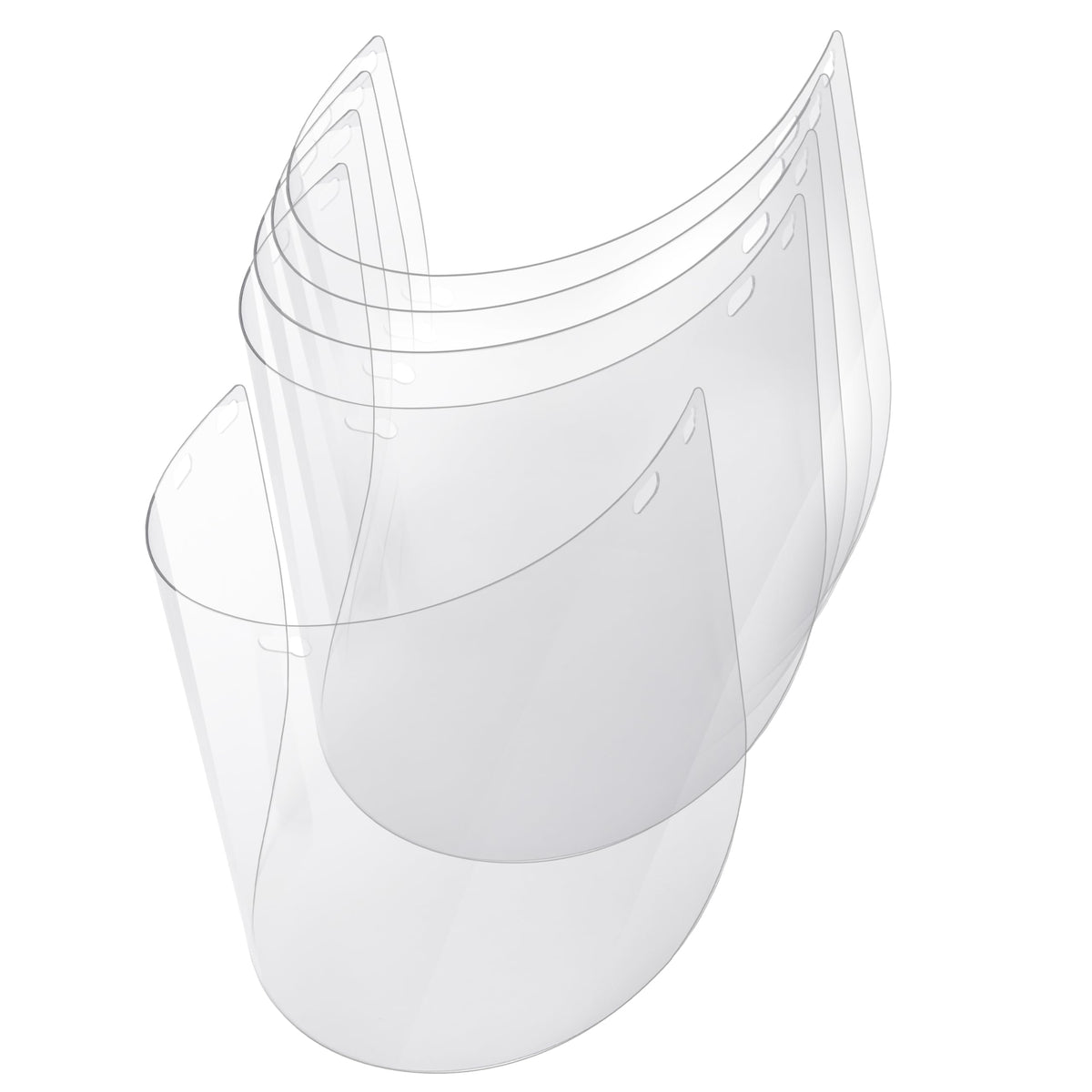 SAFE HANDLER replacement shield in clear polycarbonate visor for unobstructed visibility.