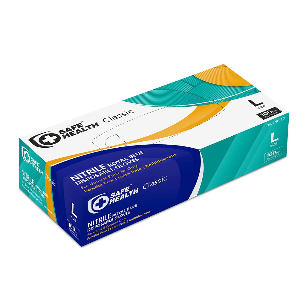 Safe Health nitrile gloves industrial cleaning setup for versatile work.