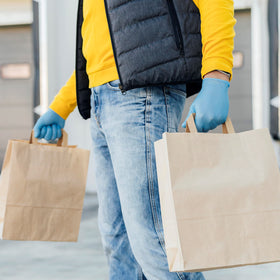 Safe Health nitrile gloves powder-free surface to reduce dust and irritation.