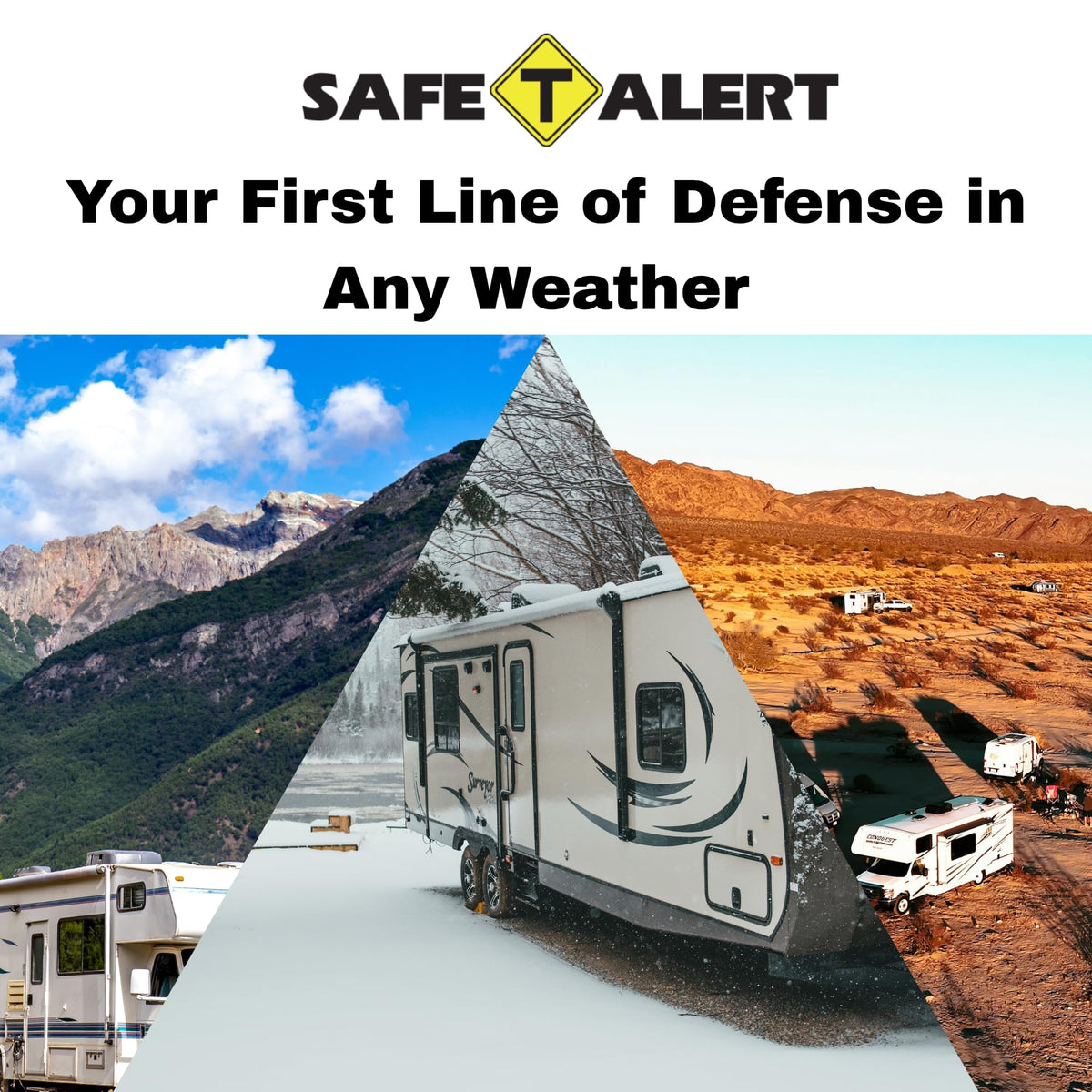 Safe T Alert 20-Series LP gas alarm back view with mounting bracket for installation