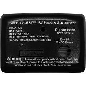 Safe T Alert 20-Series LP gas alarm front view for RVs with early propane detection
