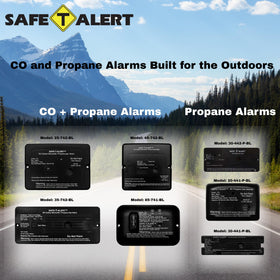 Safe T Alert 12V DC LP gas alarm runs reliably without batteries
