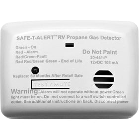 Safe T Alert 20-series propane alarm surface mount for RVs ensuring reliable propane detection.