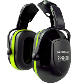 SAFEBUILDER 30dB ear muffs with hard hat compatibility for noisy job sites