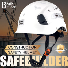 SAFEBUILDER ABS hard hat with 6-point suspension for secure, comfortable head support.