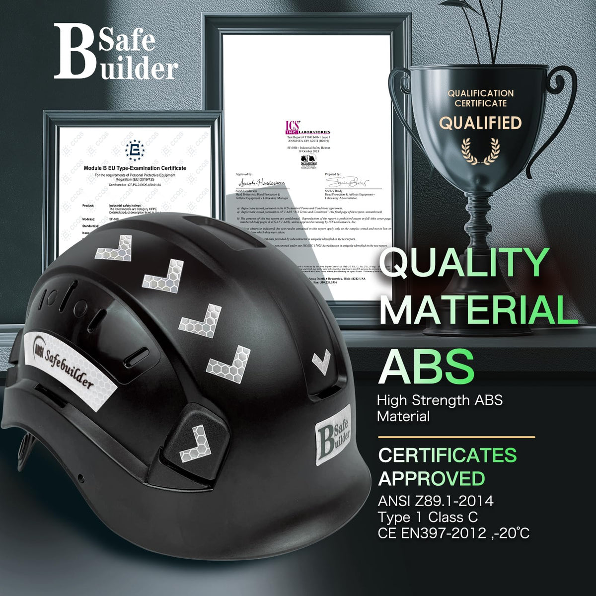 SAFEBUILDER ABS shell provides durable head protection