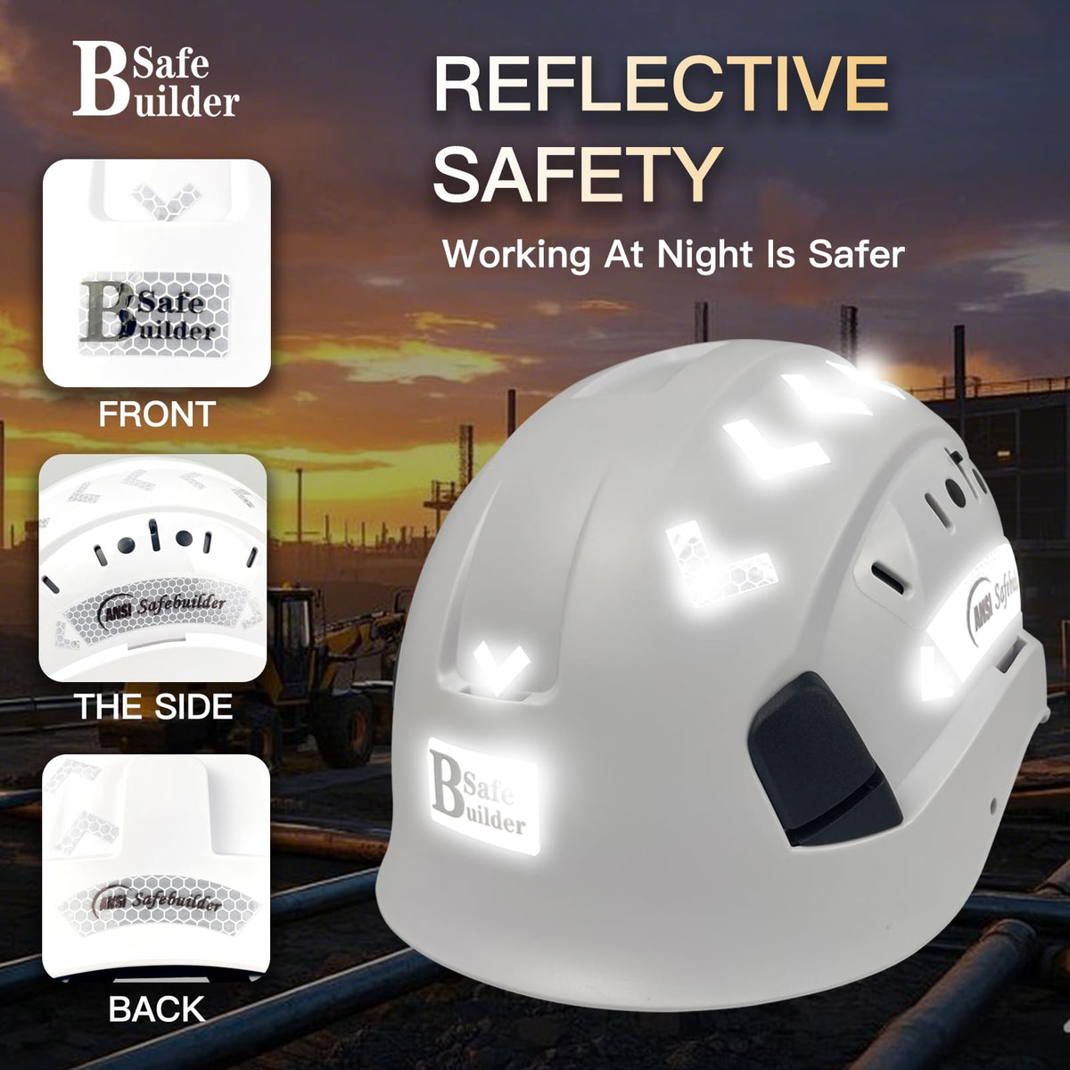 SAFEBUILDER ear muff compatibility for added hearing protection during noisy tasks.