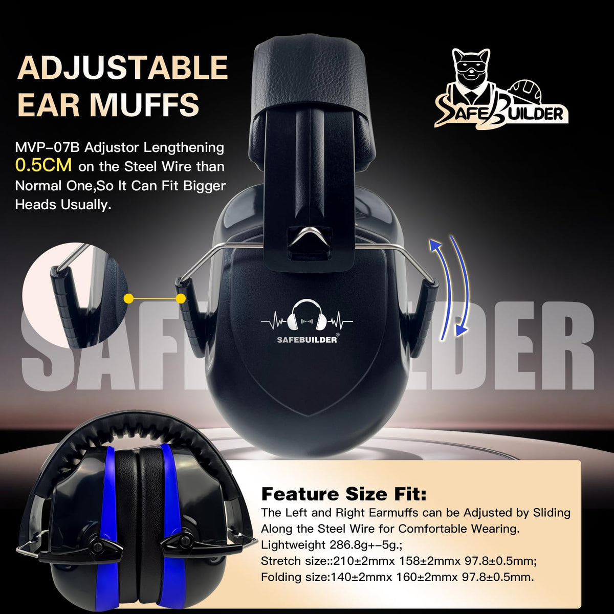 SAFEBUILDER MVP-07B black PVC leather bag included for convenient transport and protection.