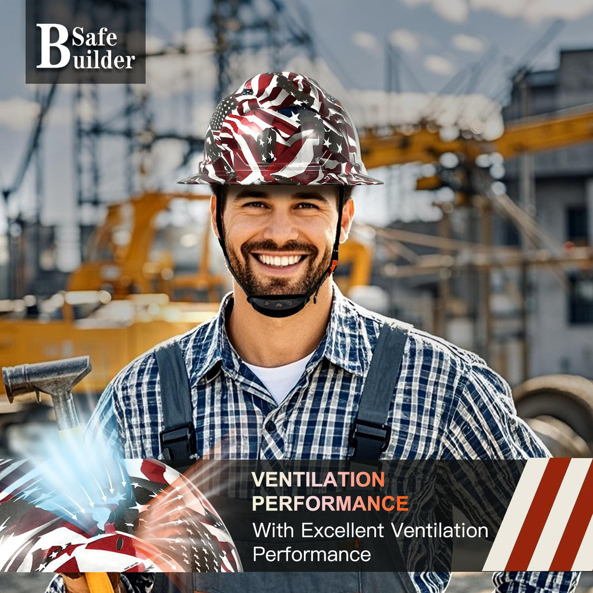 SAFEBUILDER SBD-G1C ventilation design reduces heat and sweat on site.