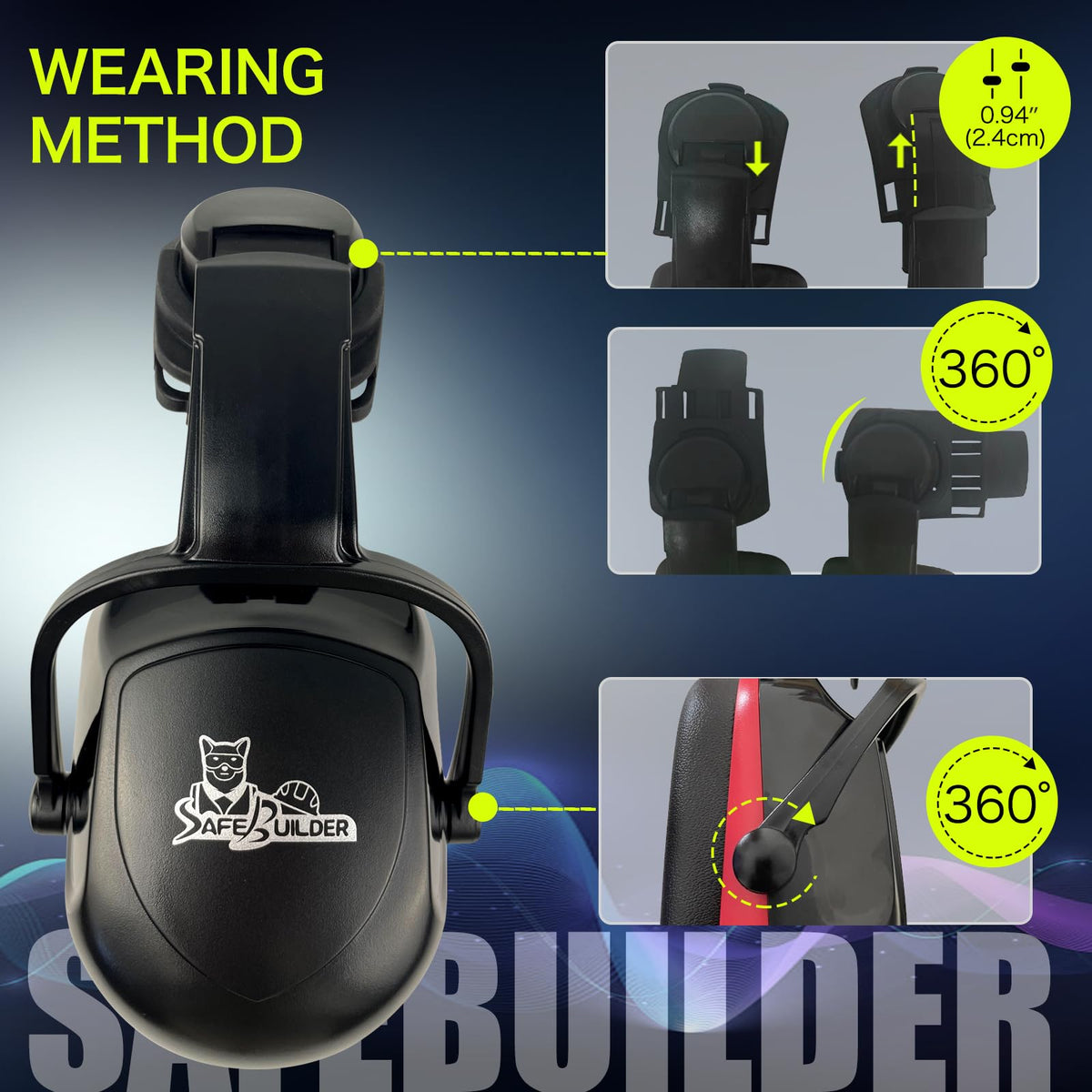 SAFEBUILDER universal mount supports most slotted helmets securely