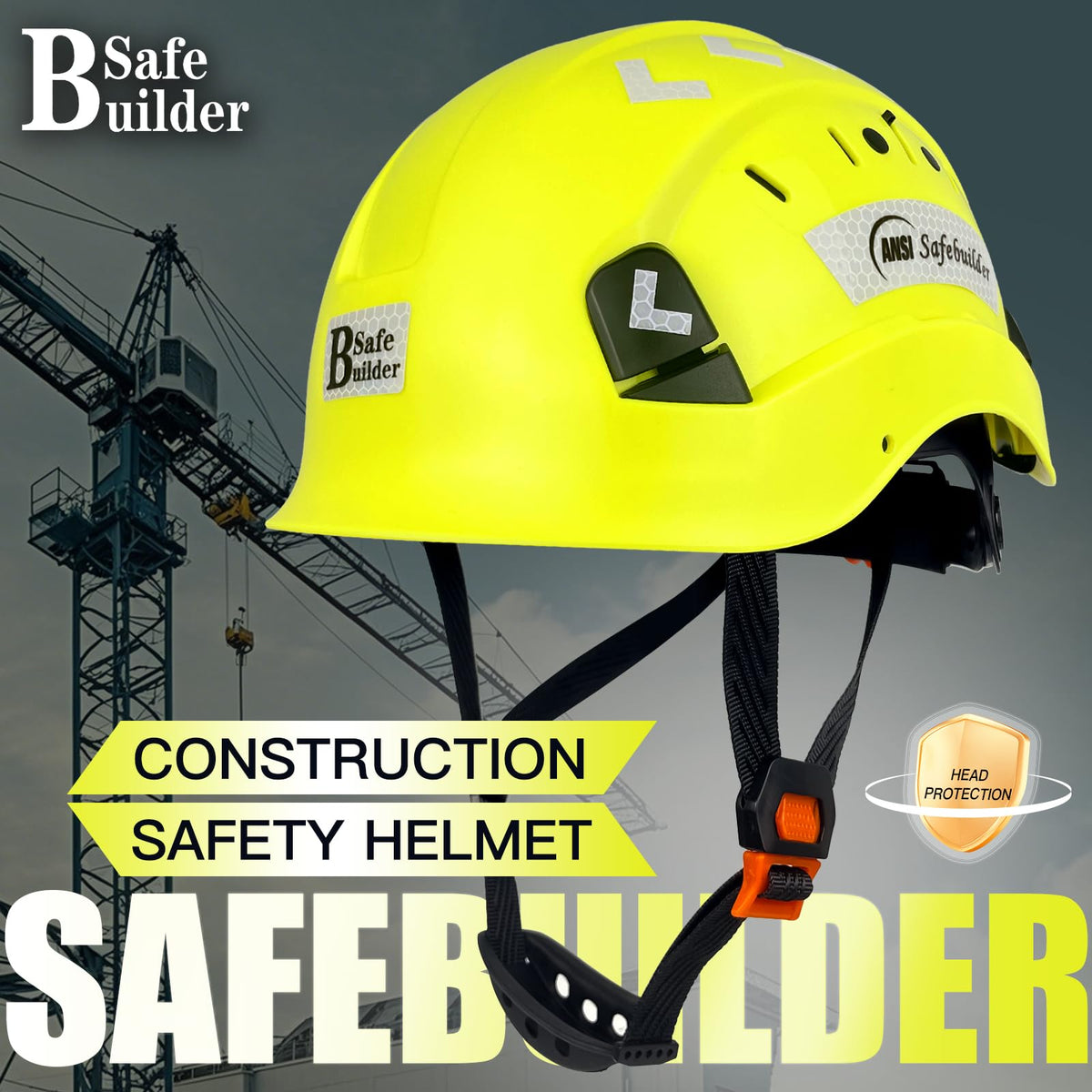 SAFEBUILDER ventilated safety helmet keeps you cool during long shifts