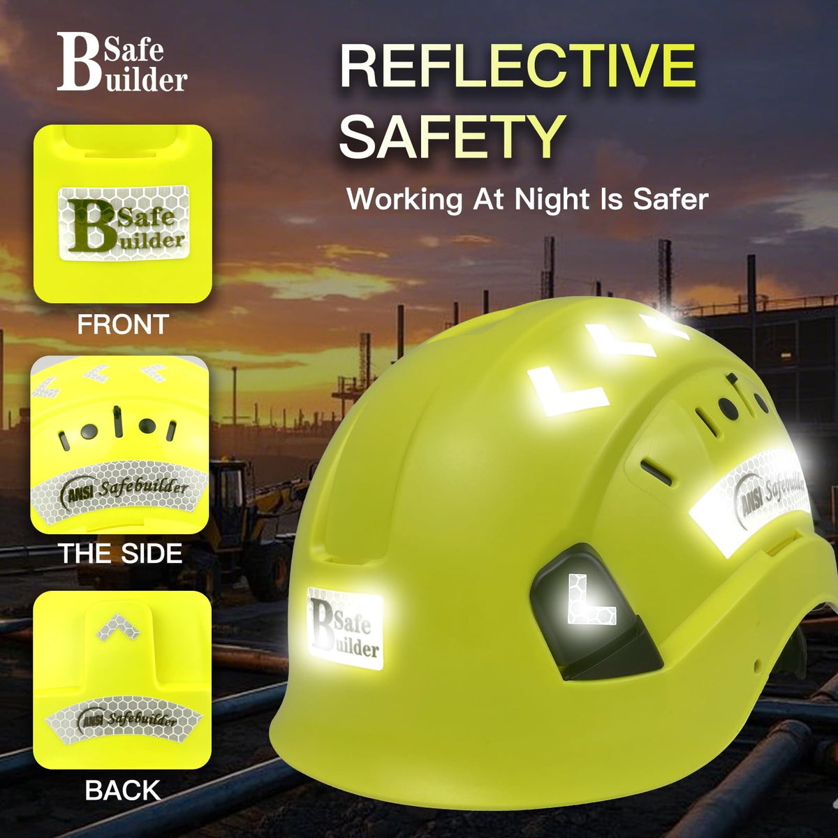SAFEBUILDER visor compatibility supports clear vision and eye protection on site