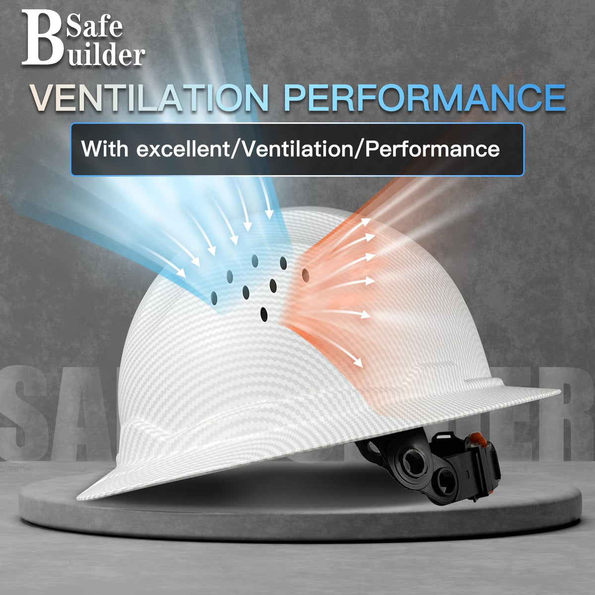 SAFEBUILDER Y-type chinstrap keeps the hard hat secure and comfortable.