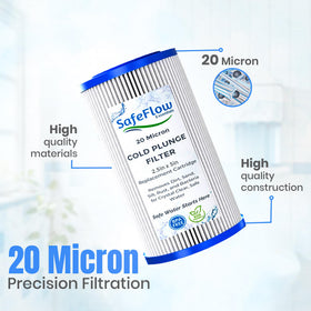 SafeFlow Essentials bath filter fit for spa-like water clarity during soaks