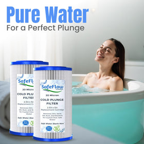 SafeFlow Essentials pod-compatible filter for ice bath systems maintains clean chilling