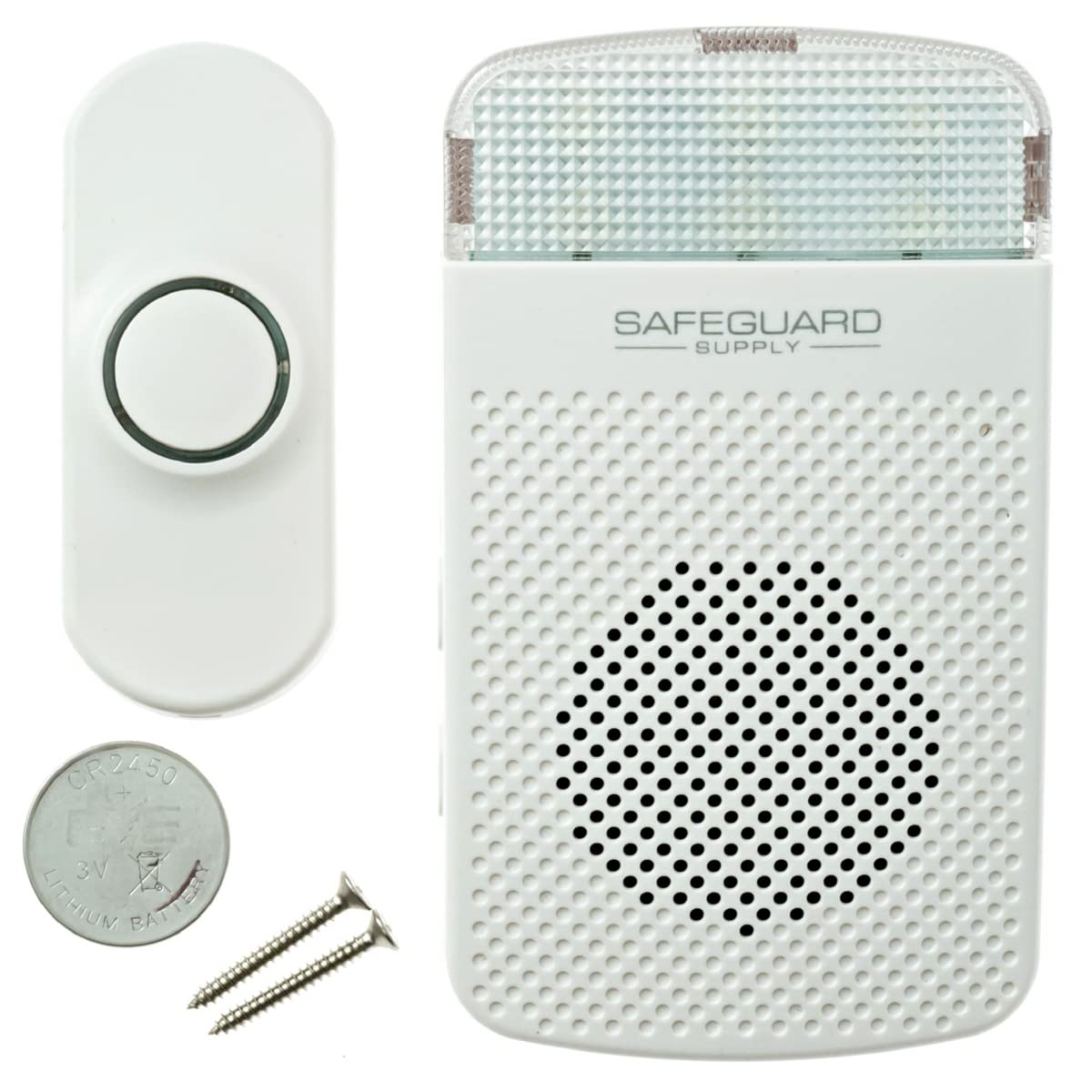 Safeguard Supply ERA-Doorbell weatherproof button with green LED confirms transmission