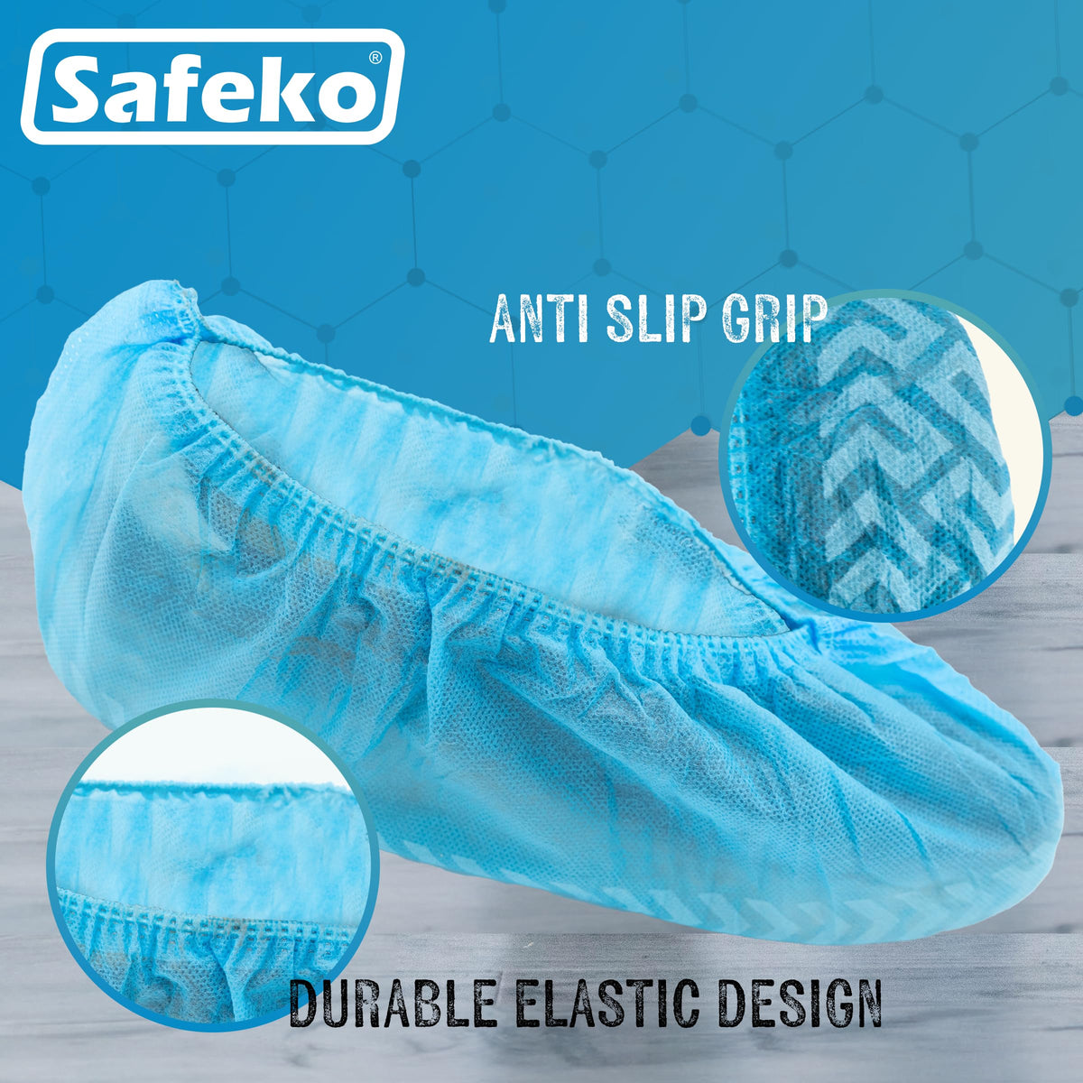 Safeko one-size-fits-most blue boot covers easy to wear