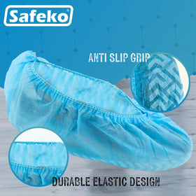 Safeko one-size-fits-most blue boot covers easy to wear
